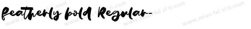 featherly bold Regular字体转换